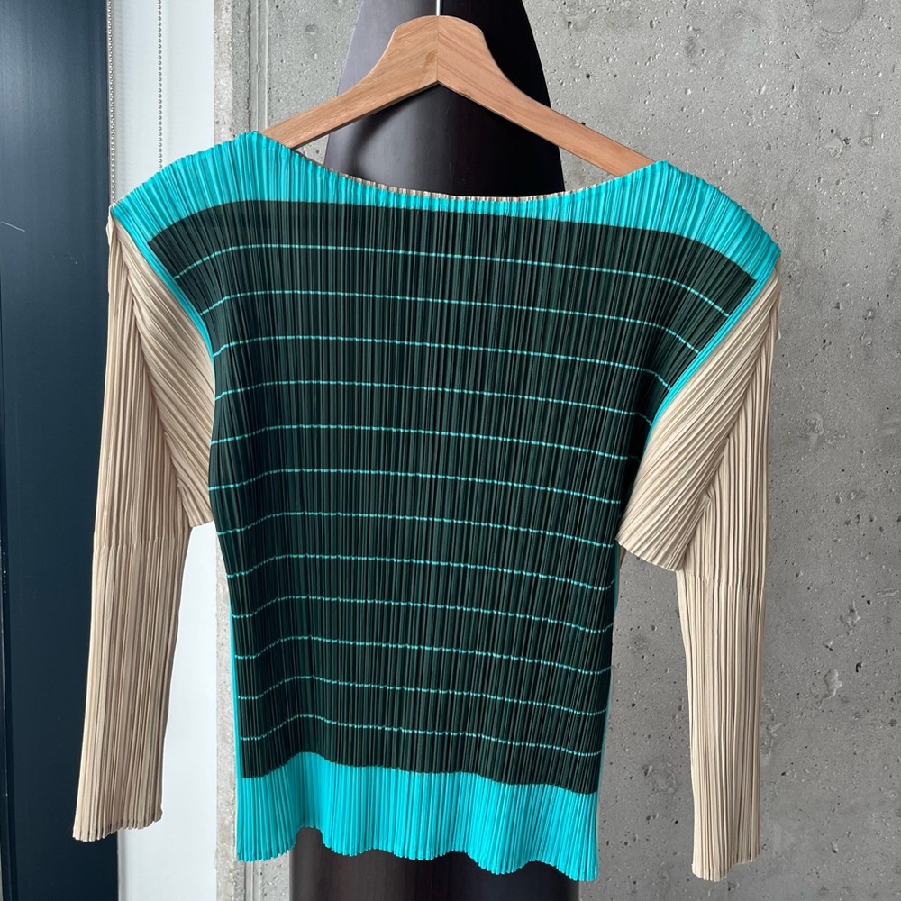 Striped Issey Miyake Pleats Please Top